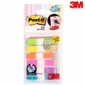 3M Post-it 683-6CF 9.4mm*44mm 20片*6色 荧光色 挂装指示标签 抽取式标签系列