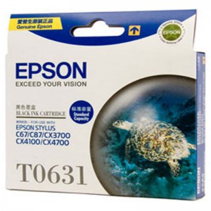 爱普生（Epson）T0631 黑色墨盒 C13T063180BD（适用C67/87 CX3700 4100 4700）