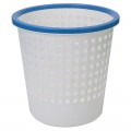 得力（deli）9554 带压圈 圆形废纸篓  塑料垃圾桶 直径28cm