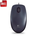 罗技（Logitech）M100 有线光电鼠标 1000DPI高分辨率光学跟踪 即插即用（黑色 白色）