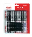 得力(deli) 6608 0.5mm 黑色中性笔 12支笔中性笔+12支笔芯 水笔