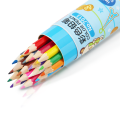 得力deli 7013 18色彩色铅笔 带卷笔刀 得力画图铅笔