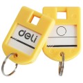 得力9330彩色分类管理钥匙牌钥匙扣钥匙盘保管箱扣挂牌可标记塑料