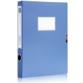 deli得力档案盒 5602 A4 35mm 粘扣档案盒 文件盒（黑色 蓝色）